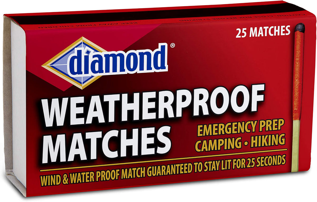 6-Pack Waterproof Weatherproof Matches for Camping and Survival - 150 Total