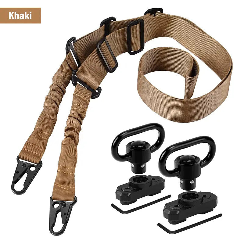 2 Point Rifle Sling with Quick-Detach QD Swivels & Mounts