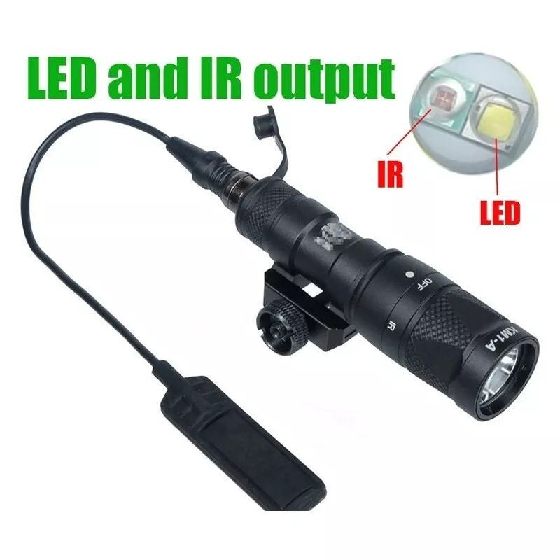 Infrared Hunting Flashlight with White LED and IR Output - M300V Compatible