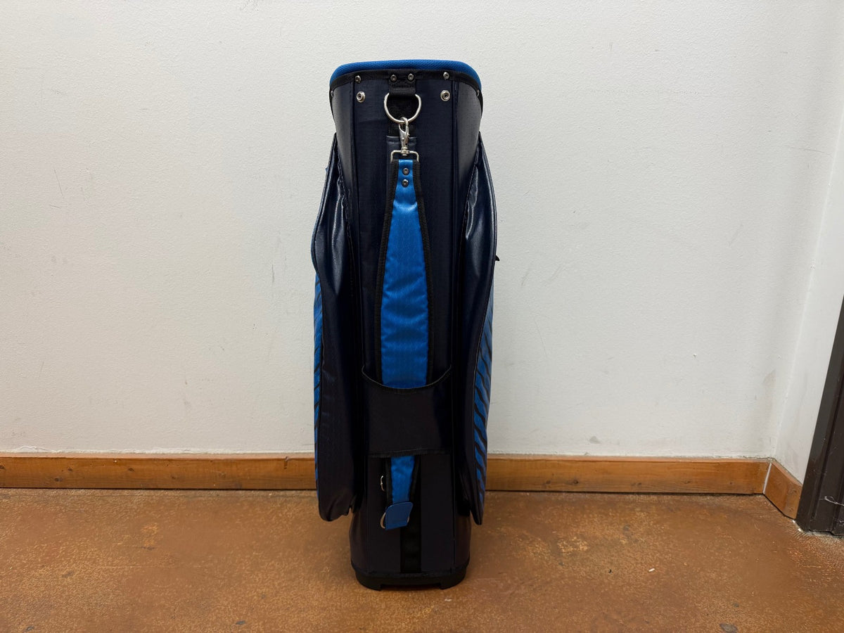 Waterproof 14-Way Golf Cart Bag with Rain Cover - Navy Royal Blue
