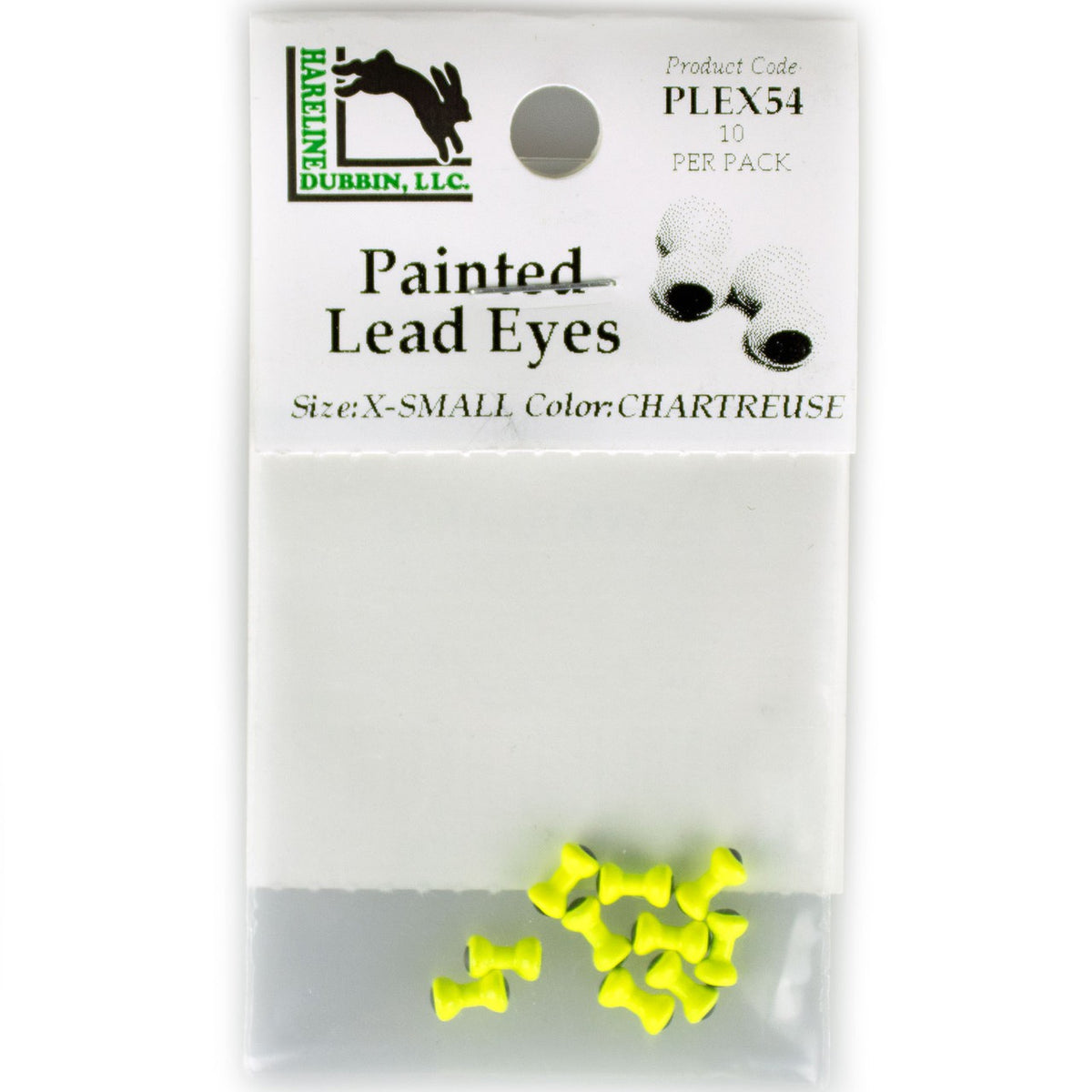 Painted Lead Dumbbell Eyes for Fly Tying - Bright Colors, 10 Pieces
