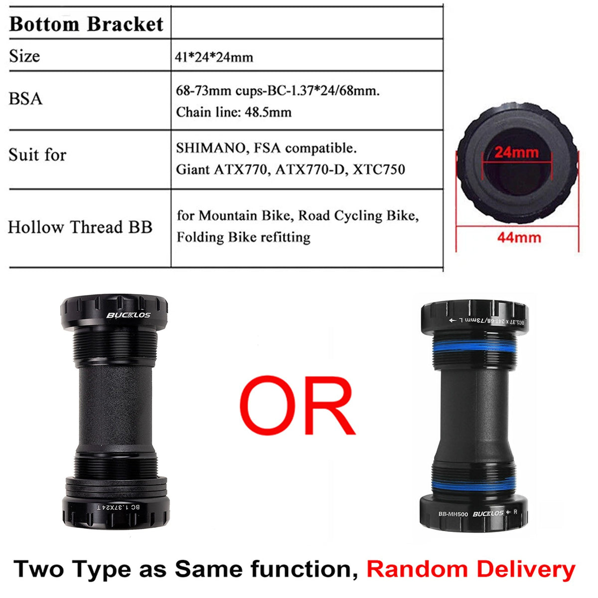 170mm Mountain Bike Hollowtech Crankset with Bottom Bracket for Shimano