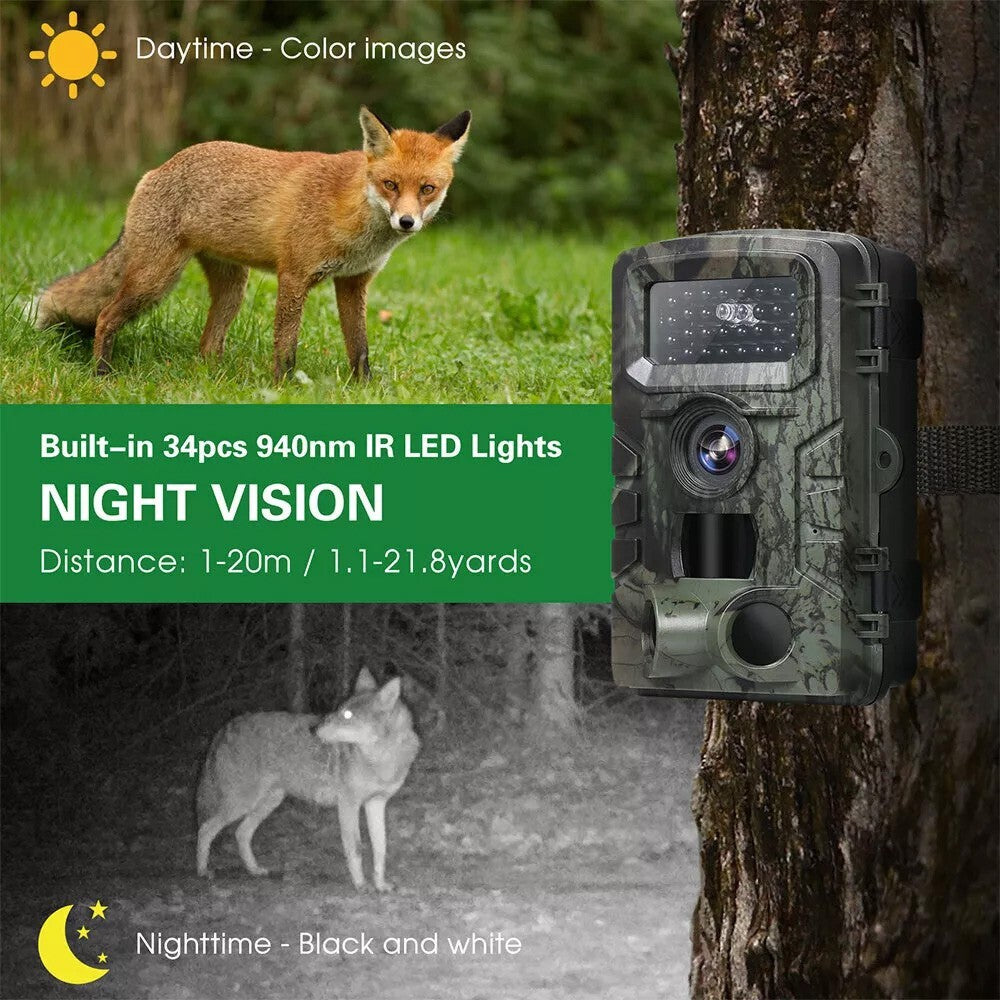 4K 36MP Trail Camera with Night Vision Waterproof Motion Detection