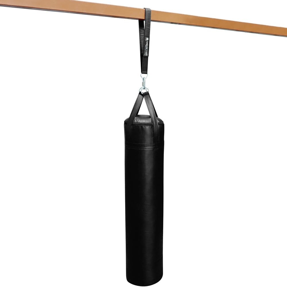 Heavy Bag Hanger Strap 80 Inch - Adjustable Black Support for Boxing & Martial Arts