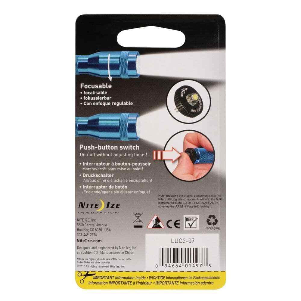 LED Flashlight Upgrade Kit with Push Button On/Off Tailcap for Mini Maglite