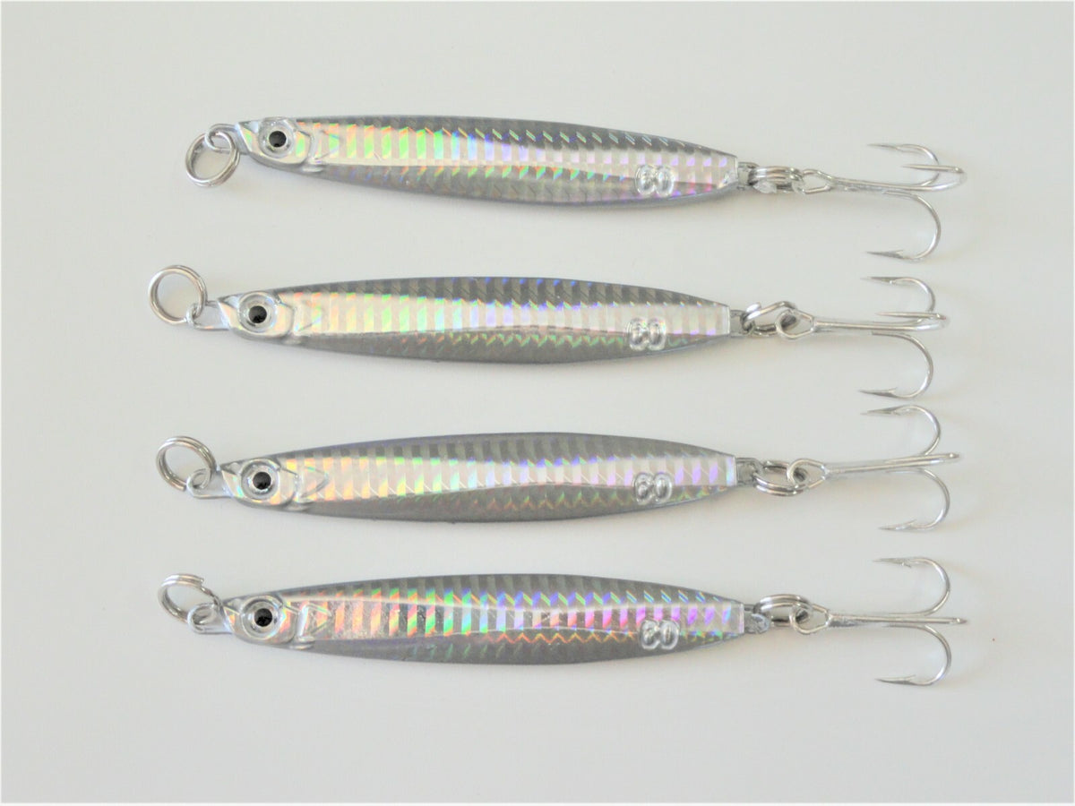 Saltwater Fishing Jigs 60g/2oz Metal Knife Sniper Vertical Lures - Multiple Pieces