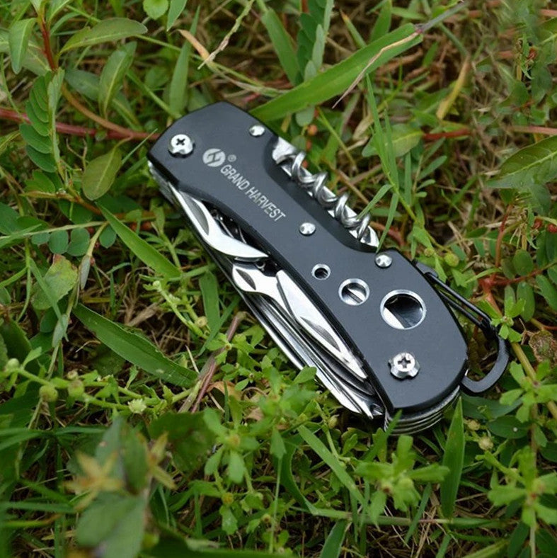 11-in-1 Multitool Folding Knife Compact Survival Pocket Tool for Outdoor Camping