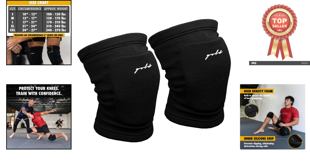 X-Large Knee Pads Set for Grappling - Flexible, Low-Profile Protective Gear