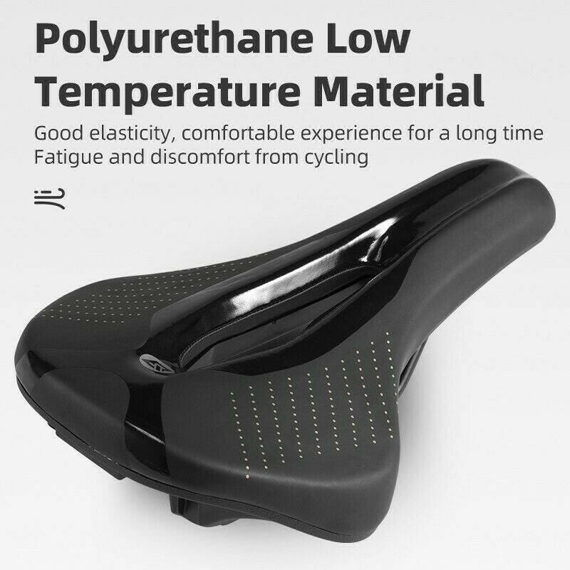 Lightweight Bicycle Saddle with Shock Absorption and Breathable Design - Purple