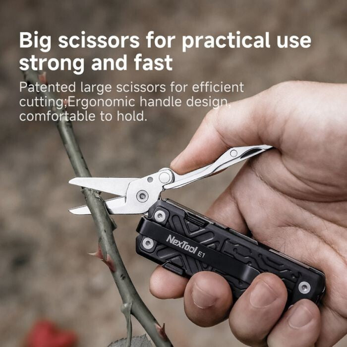 Pocket Multi-Tool with 9 Functions and Black Aluminum Handles, 2.88 Inches