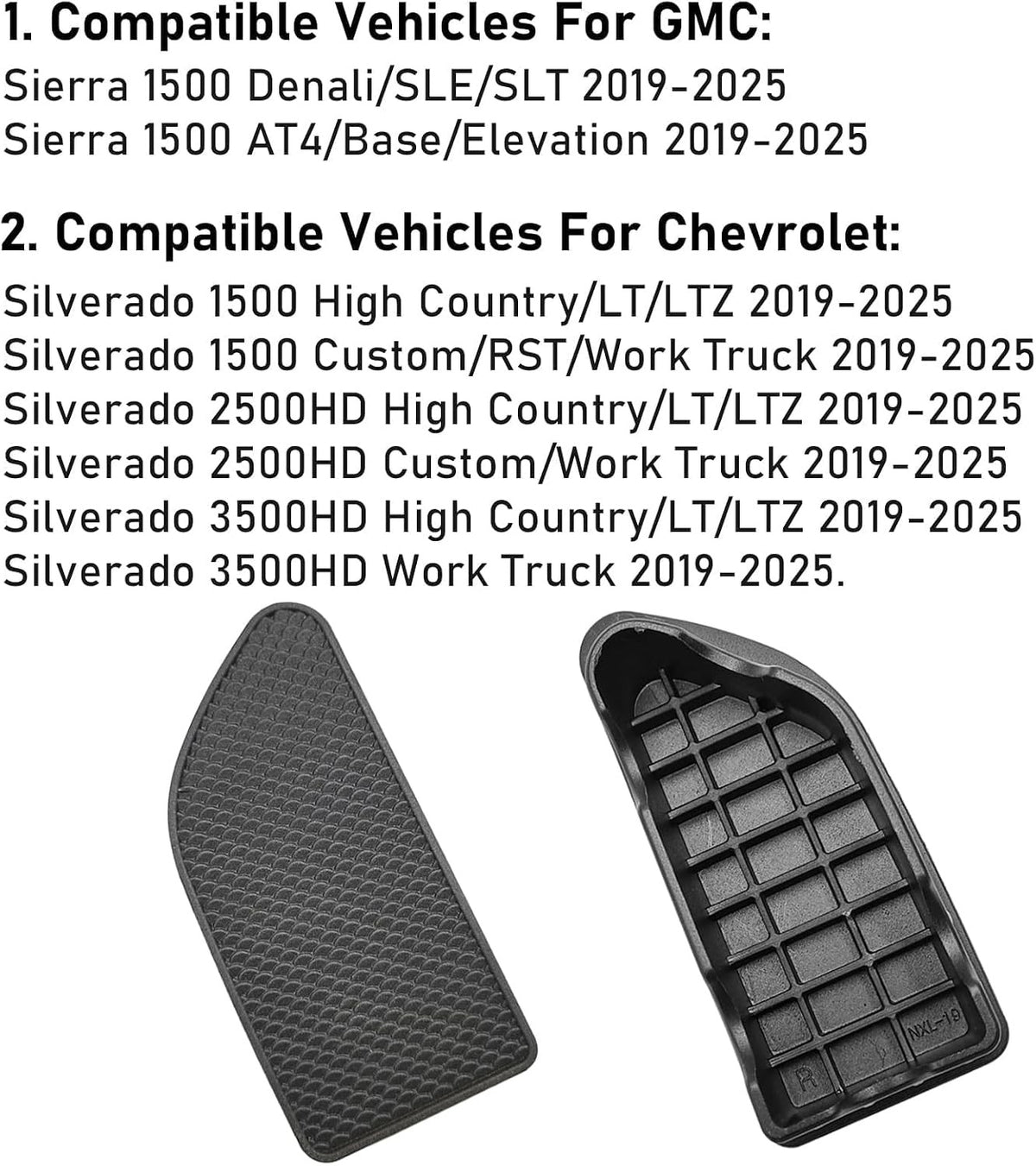 Bed Rail Stake Hole Covers for GMC Sierra & Chevy Silverado 2019-2025 - Durable ABS Plugs