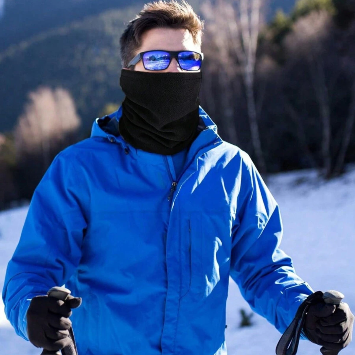 Winter Neck Gaiter Face Mask Scarf - Windproof Fleece Ski & Outdoor Gear