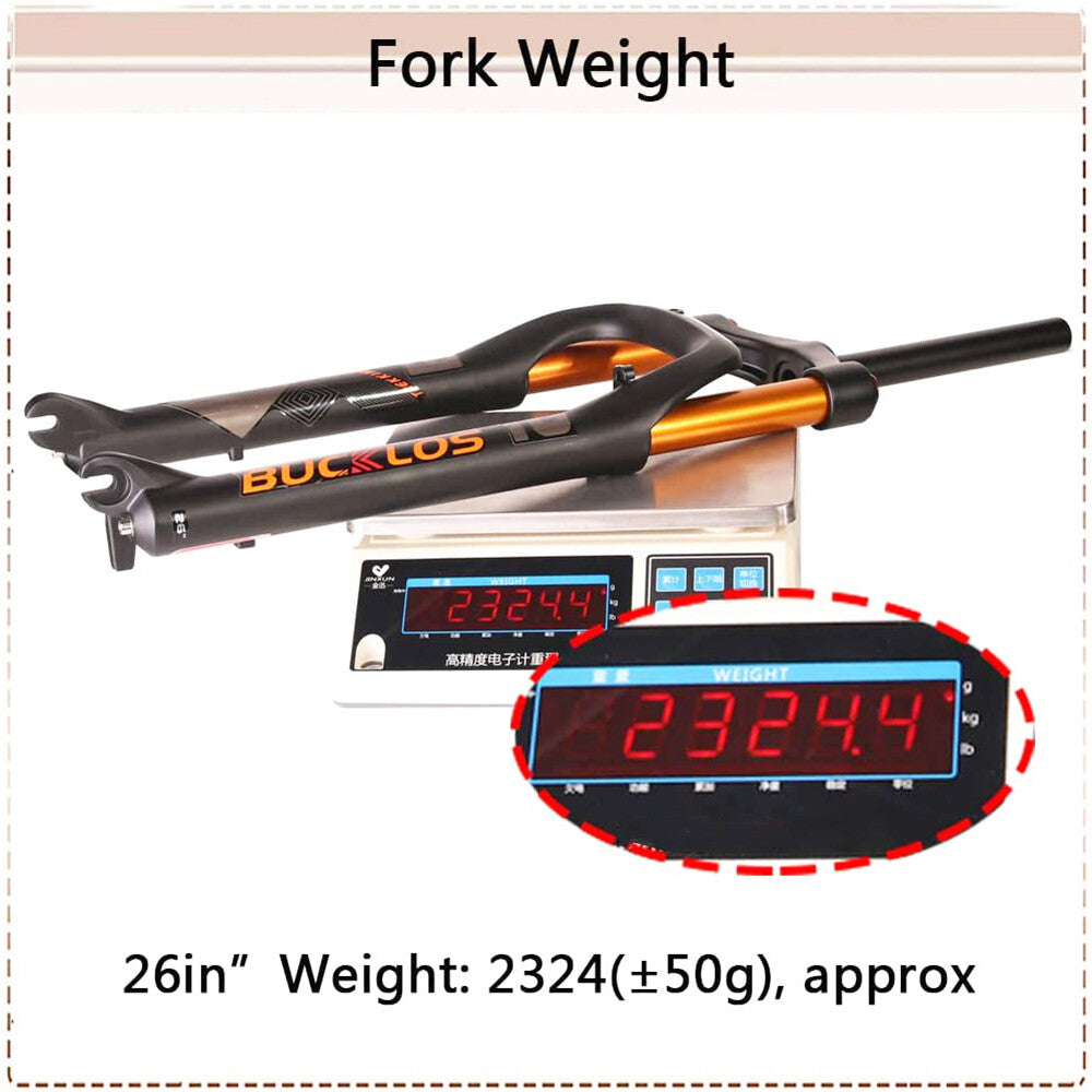 26 Inch Fat Bike Air Suspension Fork 4.0 Tire MTB Snow Beach Bicycle Disc Fork