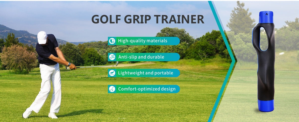 Golf Grip Trainer for Improved Swing & Grip Strength - Portable & Anti-slip