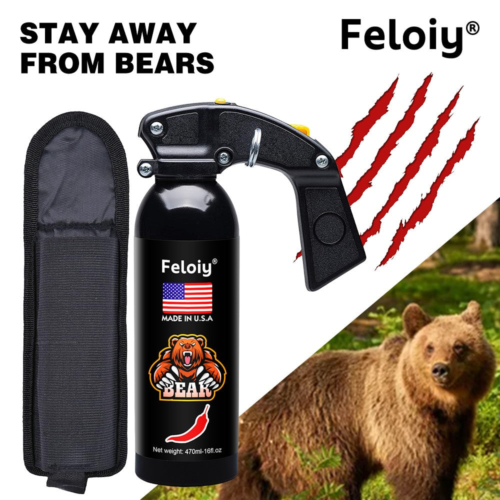 Bear Repellent Spray 16oz with Holster - Effective Wildlife Deterrent