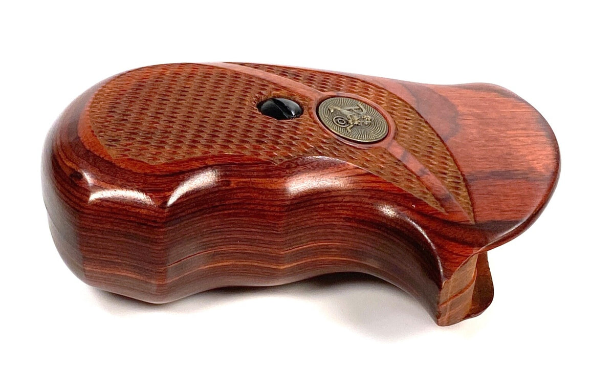 Pachmayr Rosewood Checkered Revolver Grip for S&W J Frame Round Butt