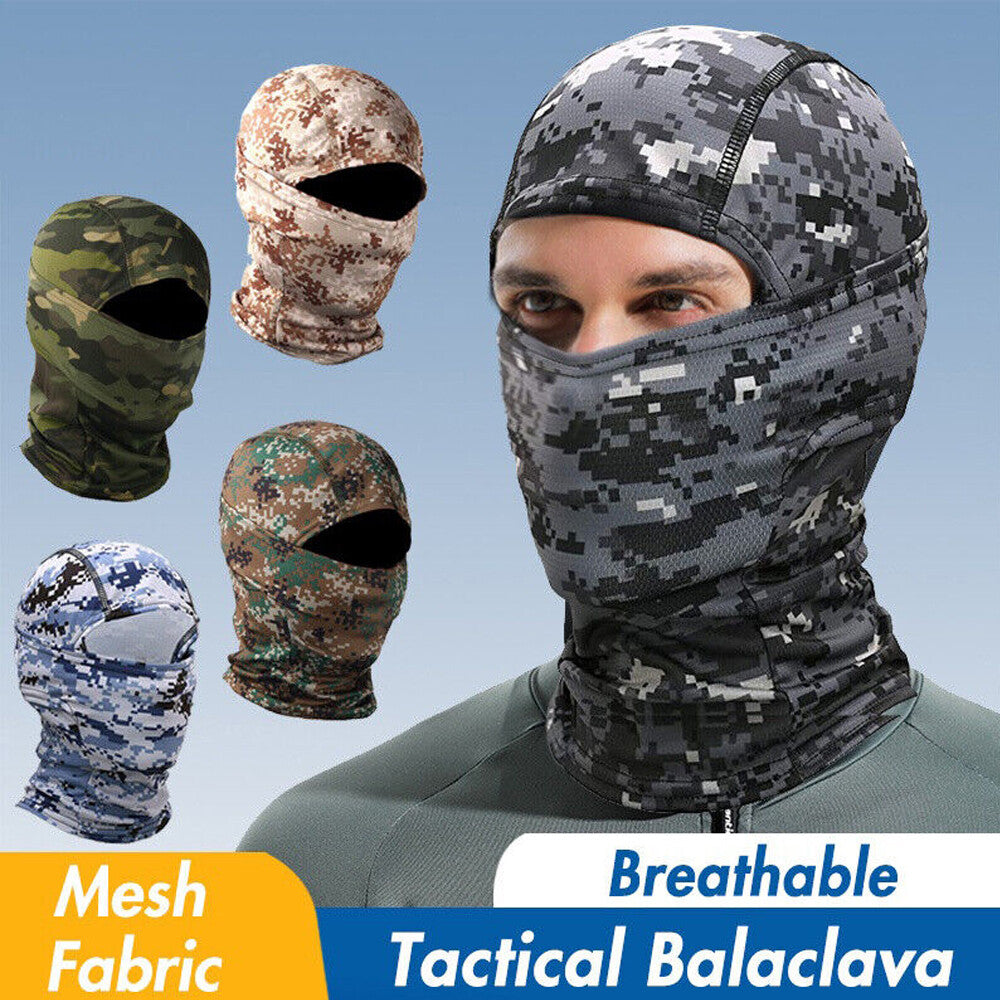 Full Face Tactical Mask UV Protection Military Balaclava for Outdoor Sports