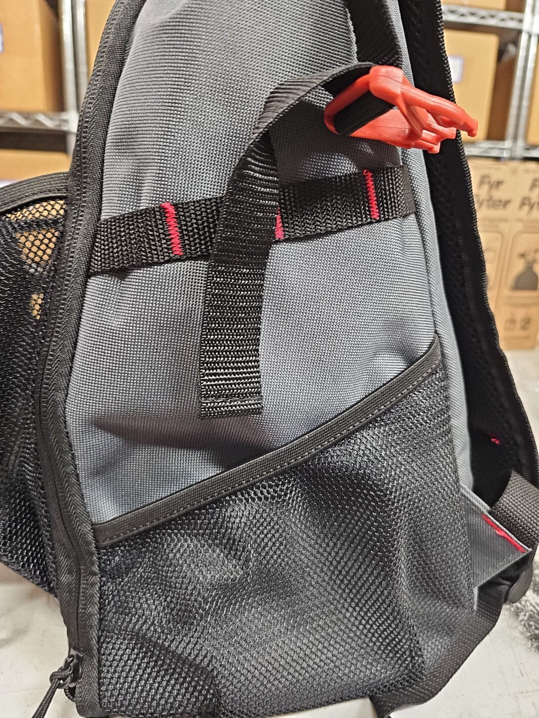 Water-Resistant Fishing Backpack Tackle Box with Pockets - Black