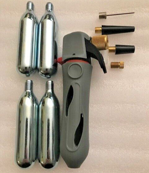 Reusable CO2 Power Air Duster Kit with 4 Cartridges & Tips for Electronics Cleaning
