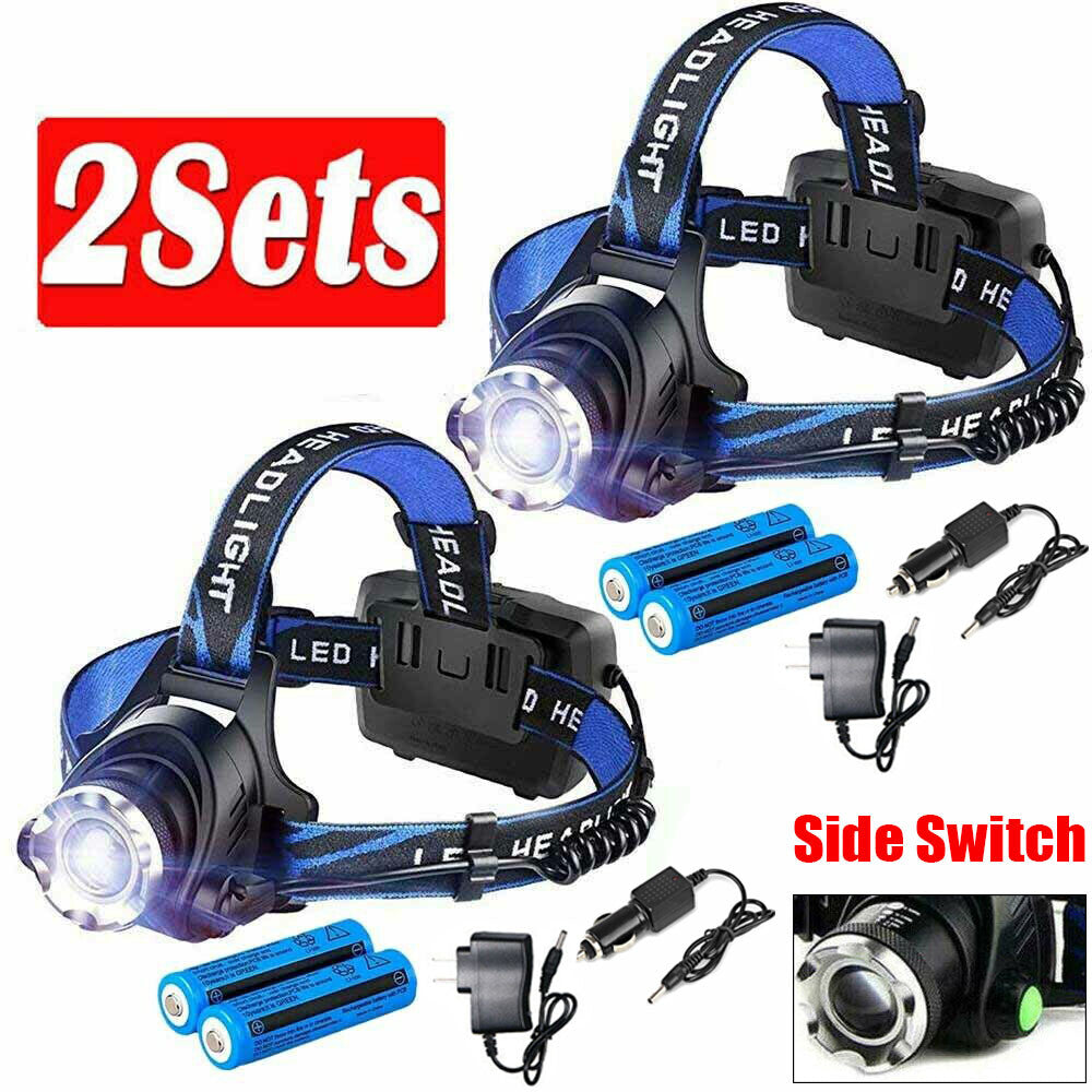 Rechargeable Waterproof LED Headlamp for Camping, Hiking, Fishing