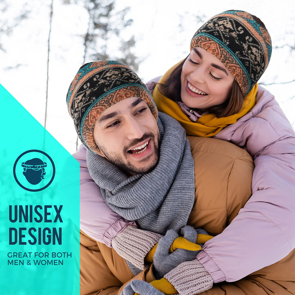 Unisex Winter Beanie Ski Cap Fleece Ear Protection Cycling Hat