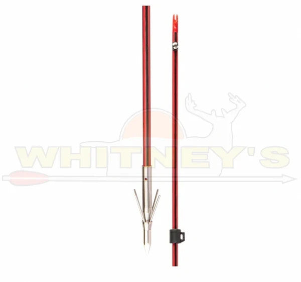 Fiberglass Bowfishing Arrow with 4 Barb Stinger and Replaceable Tip