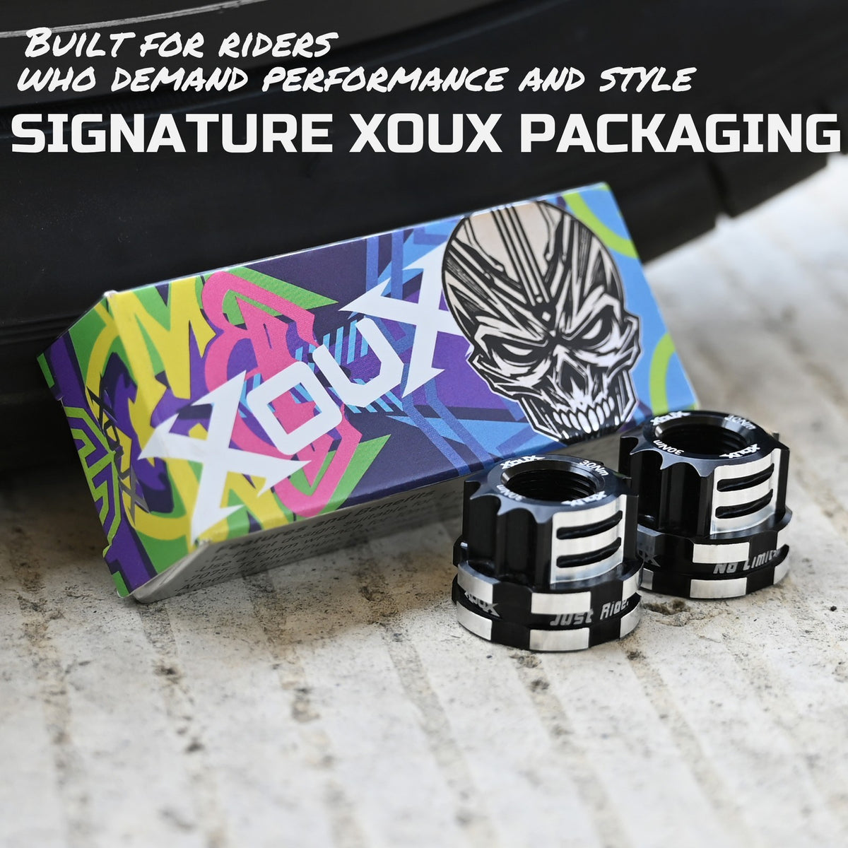 BMX Axle Nuts 10MM CNC Aluminum Black & Color Options - Secure Fit