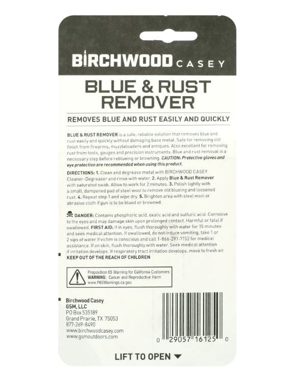 Rust and Blue Remover Liquid - 3 fl oz Bottle for Guns & Tools