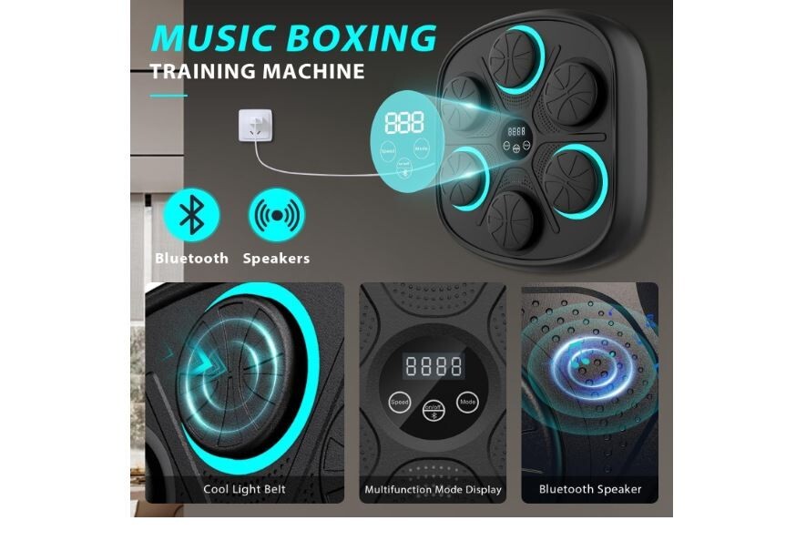 Electronic Boxing Training Machine with Bluetooth & Gloves for Adults Kids