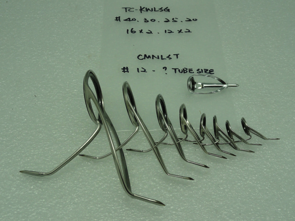 8 Pcs Spinning Rod Guide Set - SIC Fuji-Style Line Guides for Surf & Trolling Rods
