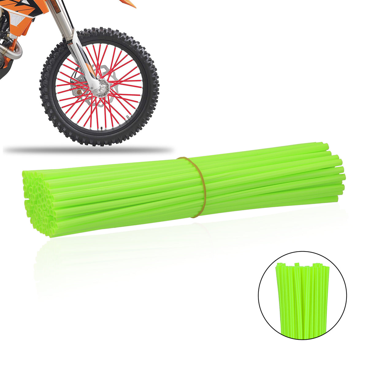 Universal Bike Spoke Skin Covers 72PCS Motorcycle Rim Protector Wraps