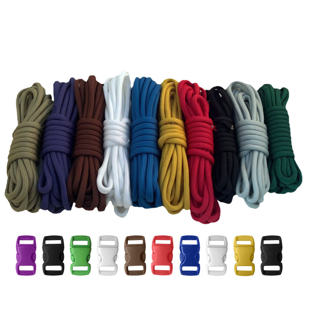 Paracord DIY Bracelet Kit with Buckles - 100 FT Paracord Crafting Set