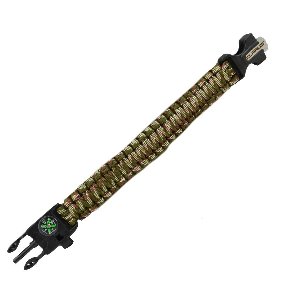 Klarus 5-in-1 Paracord Survival Bracelet with Compass Whistle Flint
