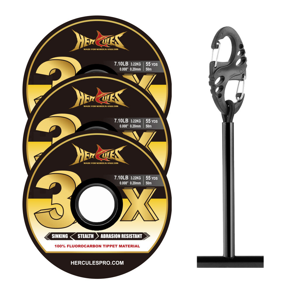 Fly Fishing Tippet Line Fluorocarbon & Nylon Spools - Multiple Sizes