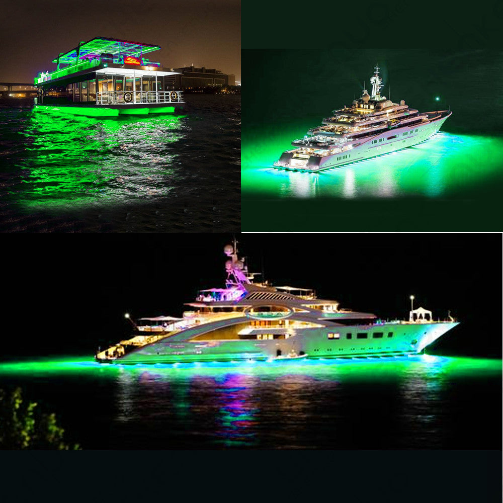 Bright Underwater Fishing Light 15000 Lumens Green LED for Boat Night Fishing