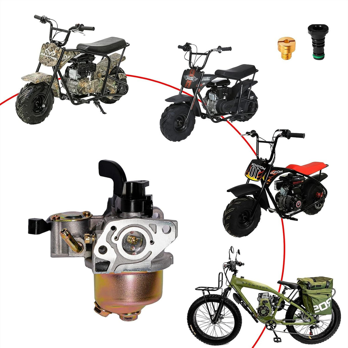 Performance Carburetor for Monster Moto MM80 MMB105 Off-Road Mini Bike