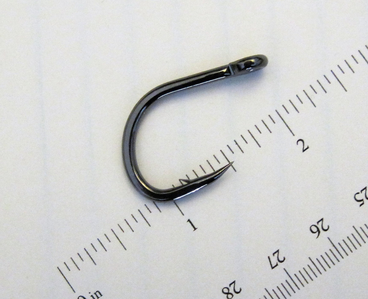 Heavy Duty Live Bait Fish Hooks - Multiple Sizes, Black, 2 Pack