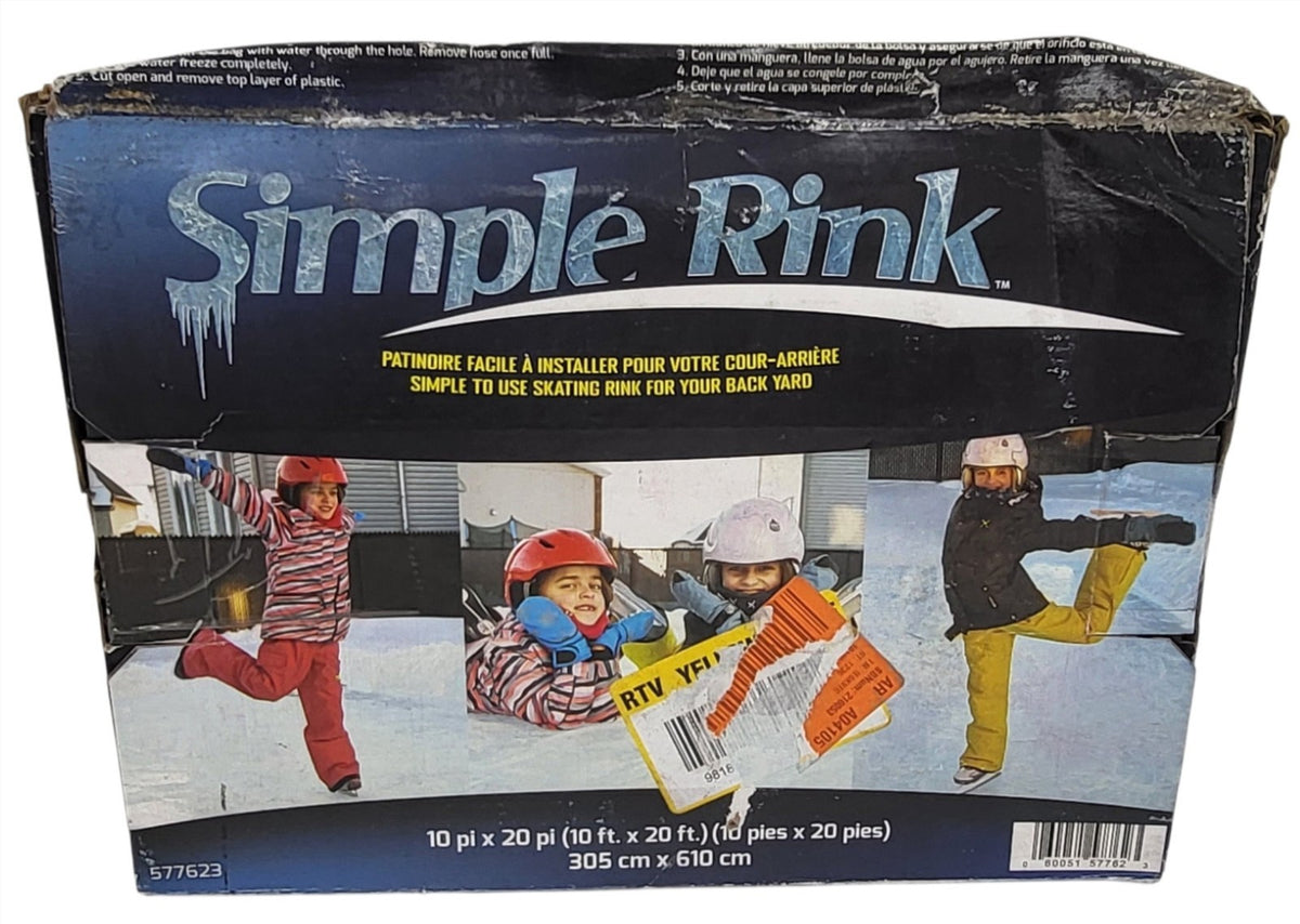 10ft x 20ft Backyard Ice Skating Rink for Outdoor Winter Fun and Ice Hockey