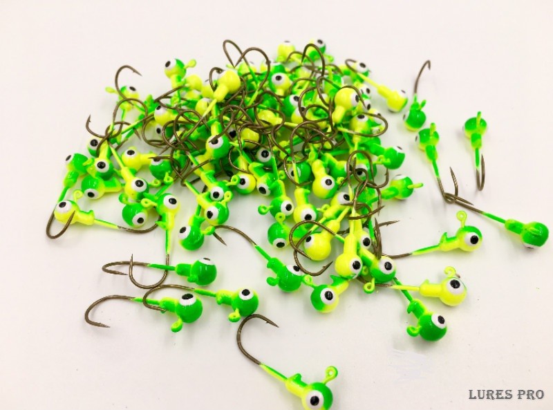 Fishing Jig Heads 50 Pack - Sharp, Durable Artificial Lures for Crappie & Bass