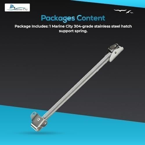 Marine Hatch Lid Support Spring Stainless Steel 8-7/16 Inch Holder for Boat RV