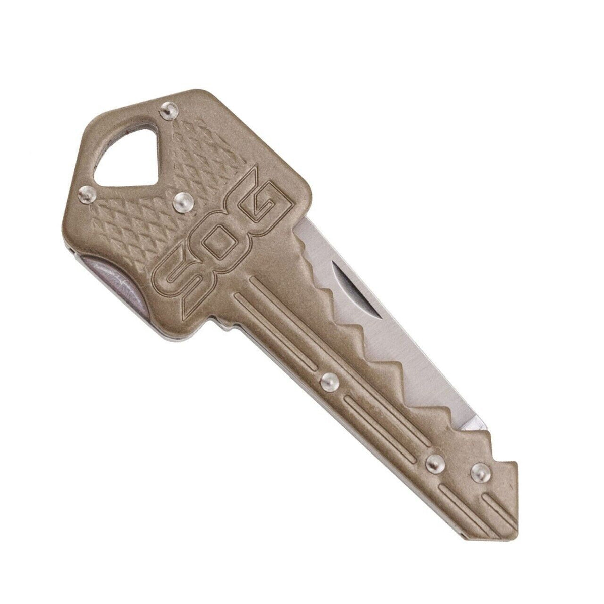Key Shaped Folding Lock Blade Knife - Stainless Steel Pocket & Keychain Tool