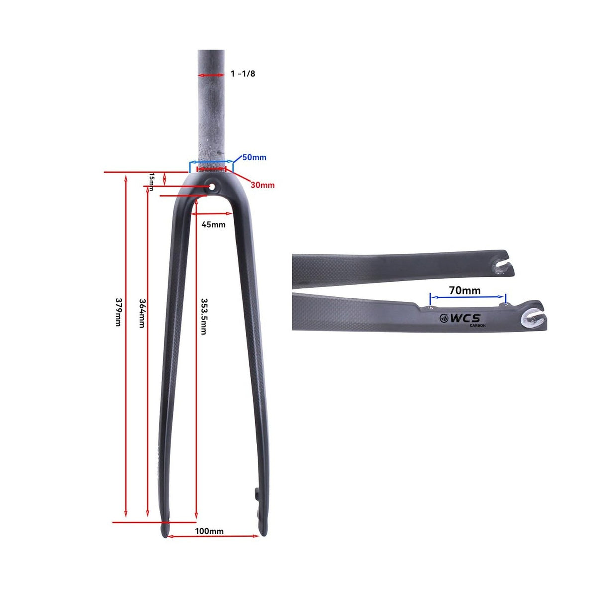 700C Carbon Fiber Road Bike Gravel Fork - Lightweight Disc Brake Upgrade