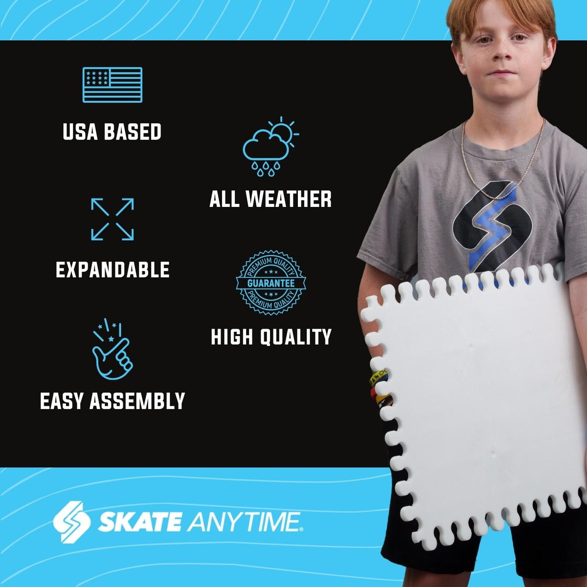 Synthetic Ice Rink Kit for Hockey Practice Expandable Skill Set
