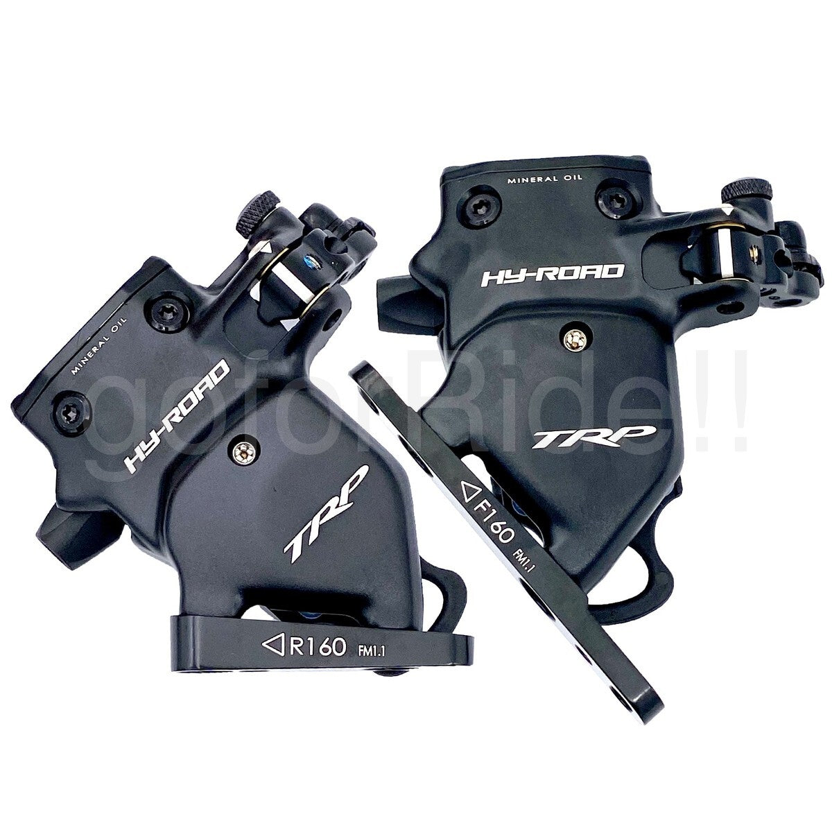 Hydraulic Disc Brake Calipers 160mm Flat Mount Front & Rear Black