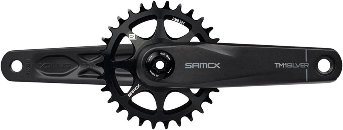 Samox Silver TM-1 Bicycle Crankset 155mm 3-Bolt Direct Mount 30T Chainring