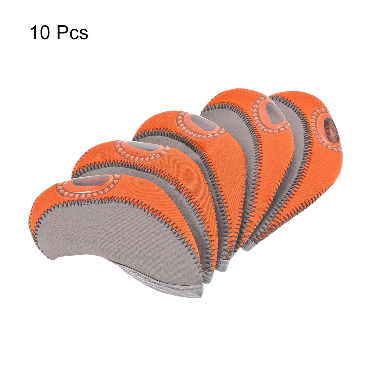 Golf Club Iron Head Covers with Visible Window Protector 10 Pack - Waterproof & Wear-Resistant