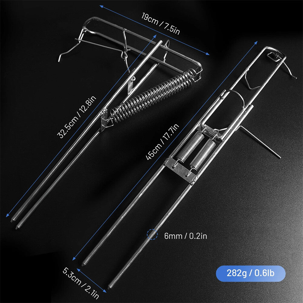 Ground Fishing Rod Holder - Durable Metal Pole Support for Bank Beach Fishing