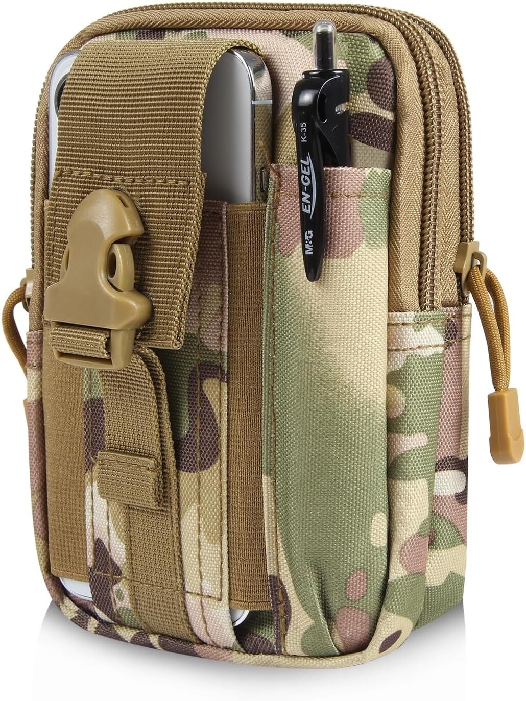 Tactical Molle Pouch Waist Bag with Phone Holder and Belt Clip