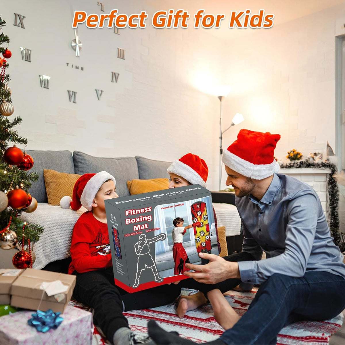 Kids Inflatable Punching Bag with Music & Light-Up Targets - Boxing Set for Ages 3+