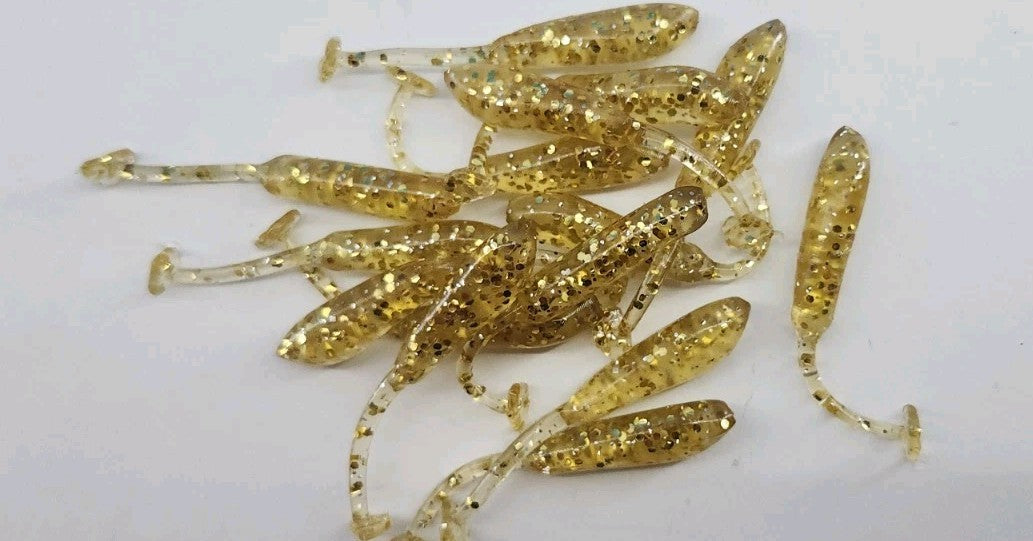 Crappie Baits Jigs - Golden Boy Thumper Tail, 15 Count